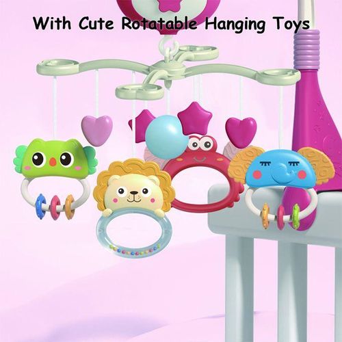 Cute Baby Crib Mobile With Music Star Projection Hanging