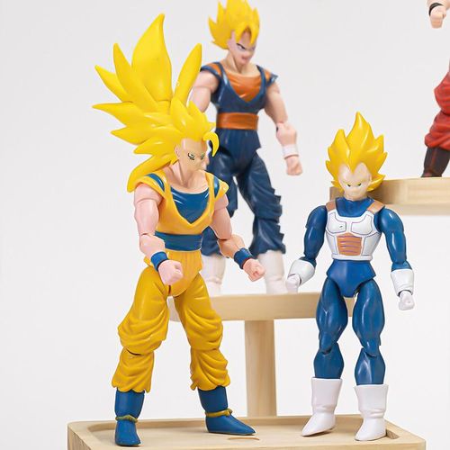 Dragon Ball Anime Son Goku Son Gohan Vegeta Frieza Super Saiyan Anime Action Figure Assembly Model Toys Gift Kids
