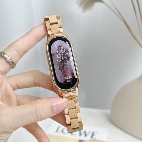 Wooden Strap For Mi Band 8 7 6 5 4 3 Band Wood Bracelet Miband 5 6 Replacement Strap Wristband Correa