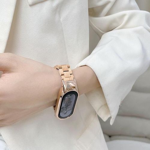 Wooden Strap For Mi Band 8 7 6 5 4 3 Band Wood Bracelet Miband 5 6 Replacement Strap Wristband Correa