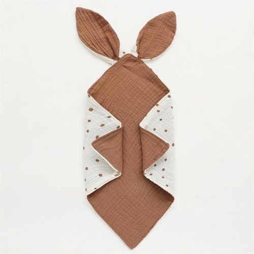 Newborn Baby Muslin Bibs Burp Cloths Comforter Cartoon Cotton Infant Soothe Towels For Sleeping Bunny Ears Babies Accessories