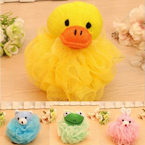 -Shape Infant Shower Sponge Cotton Rubbing Body Wash Towel Brand Newborn Baby Bath Brush Child Shower Bath Product Bath Care
