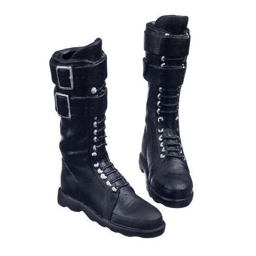 1:6th Combat Boots Women Soldier Uniform Shoes For 12 Inches Black 2
