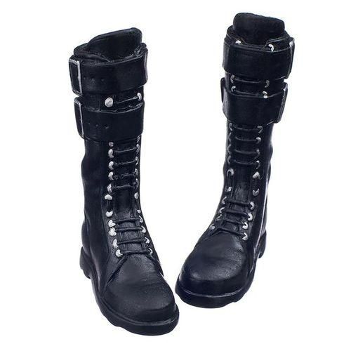1:6th Combat Boots Women Soldier Uniform Shoes For 12 Inches Black 2