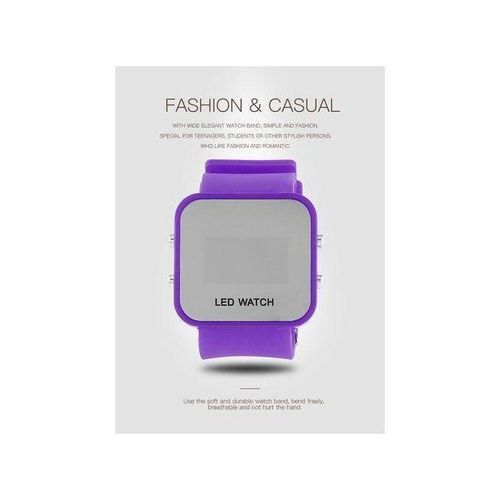 Digital Children Watch Fashion Students Watch Square Shape Watch Dial