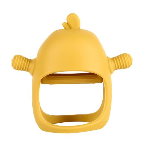 Soft Silicone Baby Teether Toys Anti-Drop Hand Wrist Wearable Teether for Soothing Teething Pain Relief,Yellow NO5106