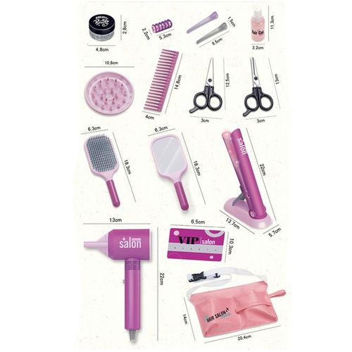Hair Salon Toys for Girls Beauty Salon Pretend Play Hair Styling Set with Blow Dryer Makeup Set For Kids