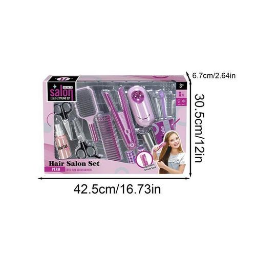 Hair Salon Toys For Girls Kids Beauty Salon Toy Kit Realistic Girl Beauty Salon Playset Hair Styling Toy With Blow Dryer