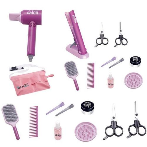 Hair Salon Toys For Girls Kids Beauty Salon Toy Kit Realistic Girl Beauty Salon Playset Hair Styling Toy With Blow Dryer