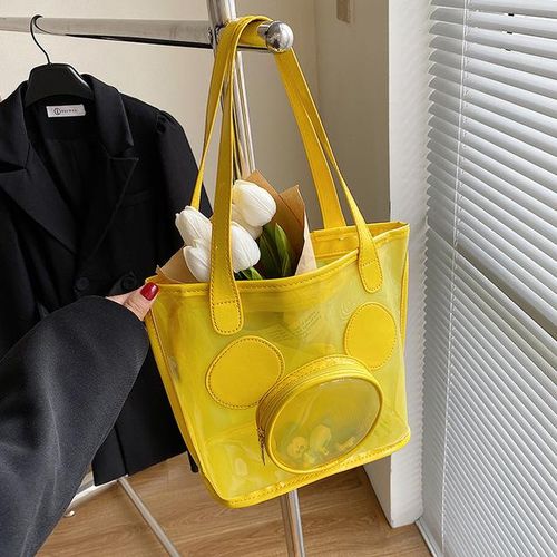 Mickey Doll Transparent Cartoon Printing Tote Bag All- Shoulderbag Messenger Handbag Girls S