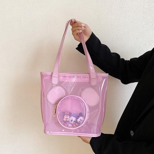 Mickey Doll Transparent Cartoon Printing Tote Bag All- Shoulderbag Messenger Handbag Girls S