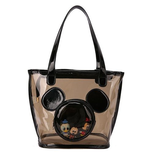Mickey Doll Transparent Cartoon Printing Tote Bag All- Shoulderbag Messenger Handbag Girls S