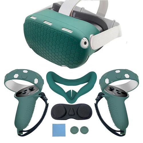 Silicone Protective Cover For Oculus Quest 2 Accessories Case VR Headset Face Cover Eye Pad Controller Cover Grip Full Set