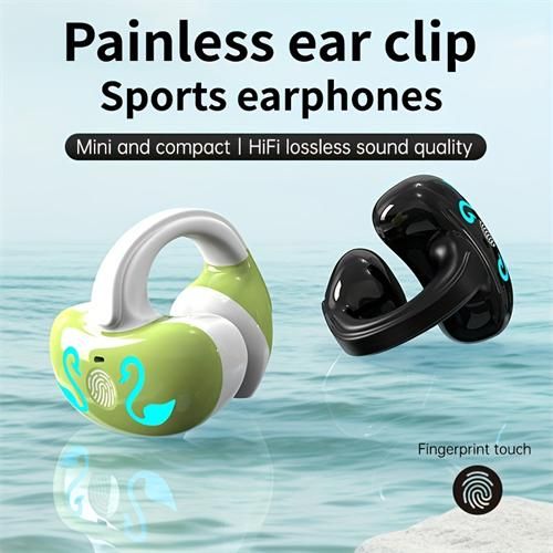 Wireless clip-on headphones 5.3 air conduction earbuds open wireless headphones bone conduction headphones