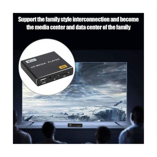 Mini 4K HDD Media Player 1080P Video Player with USB Drive EU Plug