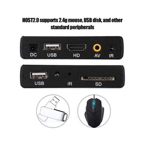 Mini 4K HDD Media Player 1080P Video Player with USB Drive EU Plug
