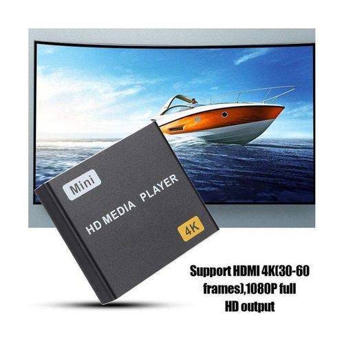 Mini 4K HDD Media Player 1080P Video Player with USB Drive EU Plug