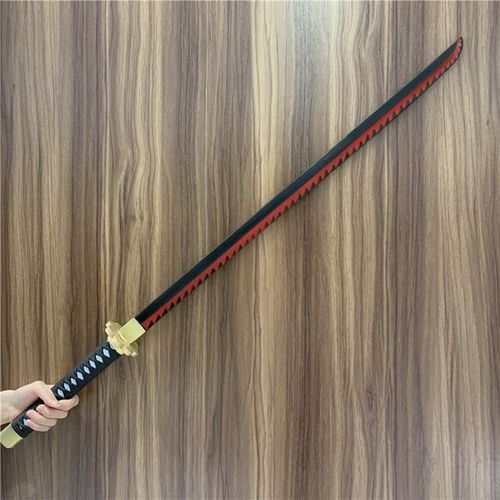 FC 104cm Cosplay 1:1 Anime One Piece Roronoa Zoro Aki Mizu Katana Safety PU Ninja Samurai Toy