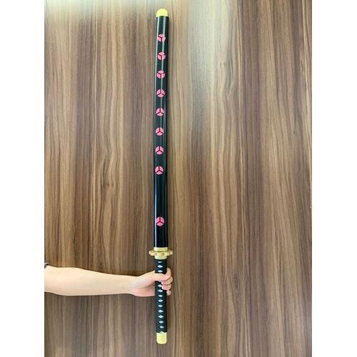 FC 104cm Cosplay 1:1 Anime One Piece Roronoa Zoro Aki Mizu Katana Safety PU Ninja Samurai Toy