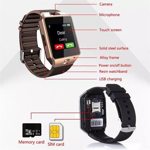 2023 DZ09 Touch Screen Smart Watch with Camera SIM Card Smart Watch for IOS Android Phones