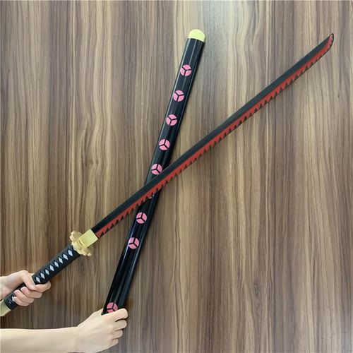 FC 104cm Cosplay 1:1 Anime One Piece Roronoa Zoro Aki Mizu Katana Safety PU Ninja Samurai Toy