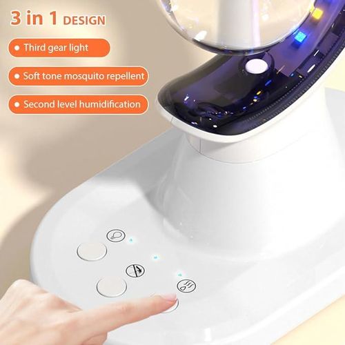 2 In 1 Mosquito Repellant And Humidifier With Colourful Lights Sold Without Mosquito Liquid-Multicolour