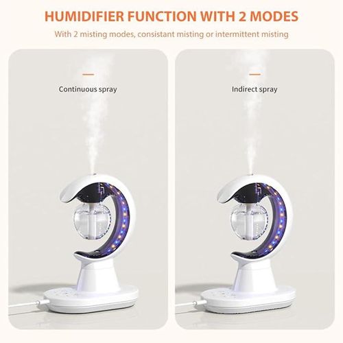 2 In 1 Mosquito Repellant And Humidifier With Colourful Lights Sold Without Mosquito Liquid-Multicolour