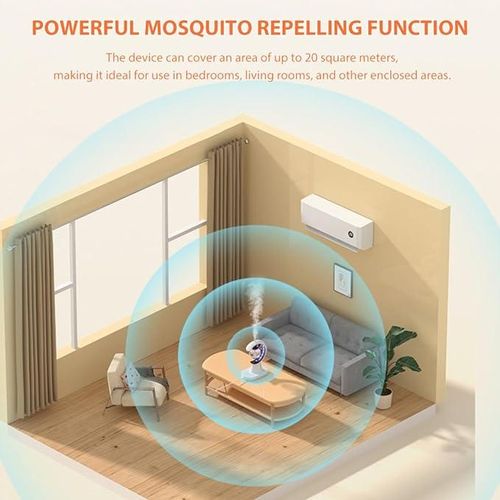 2 In 1 Mosquito Repellant And Humidifier With Colourful Lights Sold Without Mosquito Liquid-Multicolour