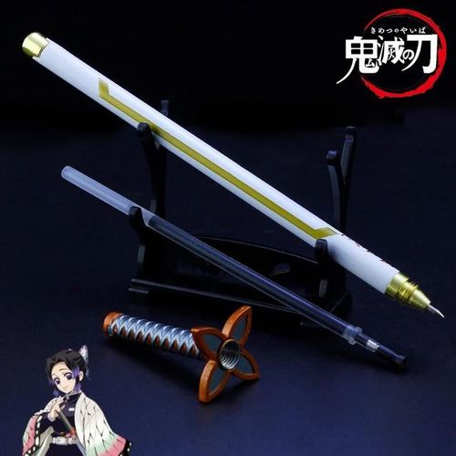 Demon Slayer The Insect Hashira Kochou Shinobu Pen s Nichirin Anime Katana Keychain Model Toy