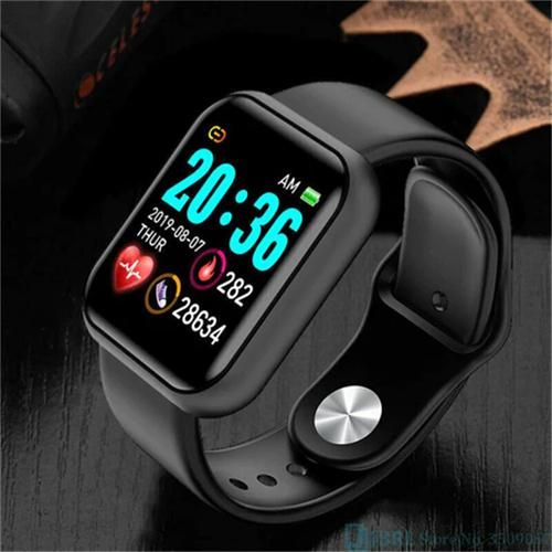 Y68 Smart Watch Waterproof Bluetooth Sports Smart Watch Supports iOS Android Devices Fitness Tracker Built-in 250mAh Battery USB Charging Gun