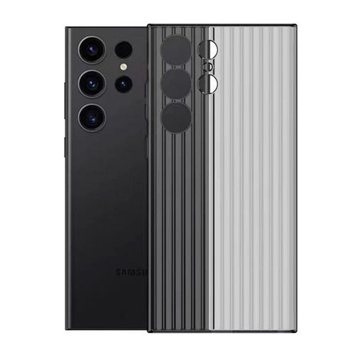 Applicable to Samsung S24ultra Phone Case Corrugated Grating Magnetic Suction S23ultra Ice Fog Drop-Resistant Protective Cover