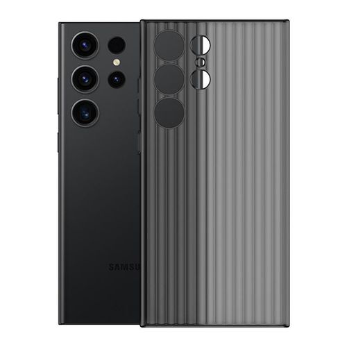 Applicable to Samsung S24ultra Phone Case Corrugated Grating Magnetic Suction S23ultra Ice Fog Drop-Resistant Protective Cover