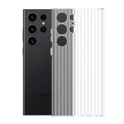 Applicable to Samsung S24ultra Phone Case Corrugated Grating Magnetic Suction S23ultra Ice Fog Drop-Resistant Protective Cover