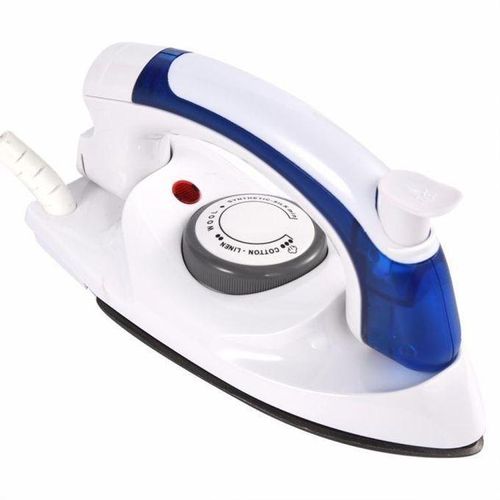 Pack Of Original 2L Glass Electric Kettle With LED Blue Light Plus A Mini Foldable Travel Steam Flat Iron Box- Silver , Black