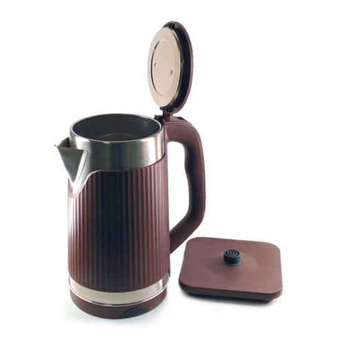 Saachi 3.5 Liters Large Fast Boiling Electric Kettle-Silver/Black/Brown