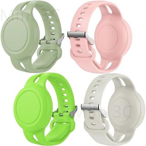 New 4 Pack For Airtag Wristband Waterproof Full Case Silicone Case For Air Tag Holder Toddler Band Hidden Accessories