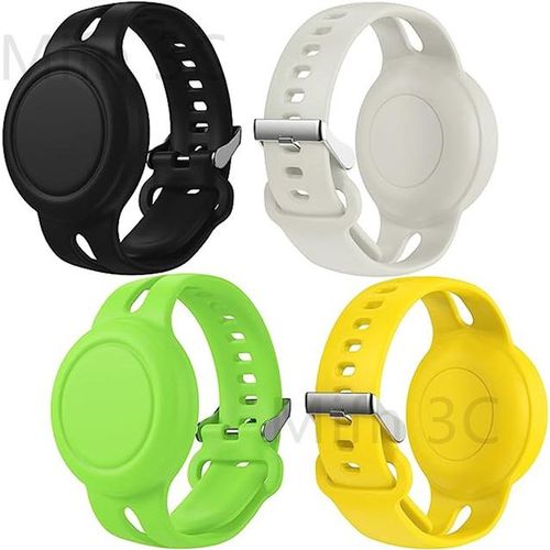New 4 Pack For Airtag Wristband Waterproof Full Case Silicone Case For Air Tag Holder Toddler Band Hidden Accessories