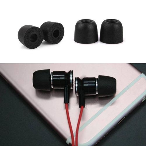 5 Pairs 4.5mm Earbud Memory Foam Tips Eartips For IN-EAR black