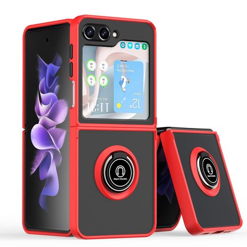 Applicable to Samsung Z Flip 5 Fold Stack Phone Case Galaxy Z Fold 5 Ring Bracket Frosted Anti-Fall Shell