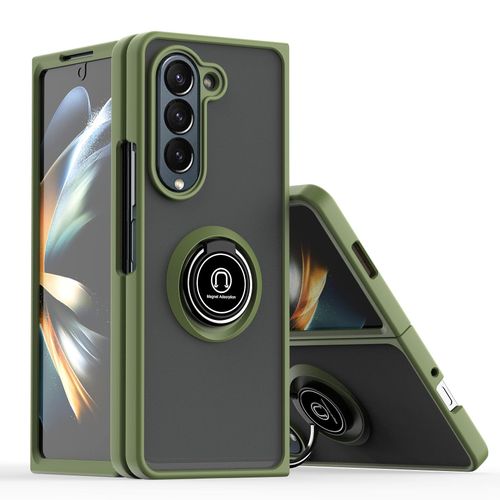 Applicable to Samsung Z Flip 5 Fold Stack Phone Case Galaxy Z Fold 5 Ring Bracket Frosted Anti-Fall Shell
