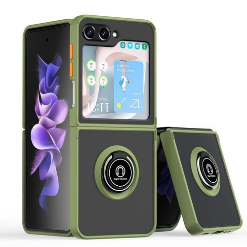 Applicable to Samsung Z Flip 5 Fold Stack Phone Case Galaxy Z Fold 5 Ring Bracket Frosted Anti-Fall Shell