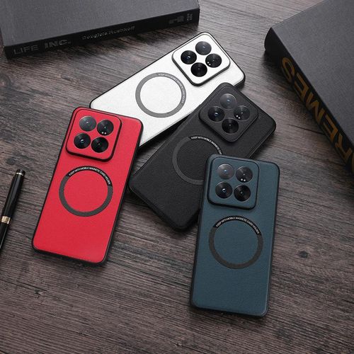 Applicable to Redmi A3 Phone Case Note13 Magnetic Suction Wireless Charger K70 Leather All-Inclusive Xiaomi 14ultra Protective Case