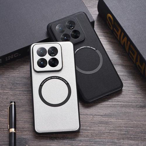 Applicable to Redmi A3 Phone Case Note13 Magnetic Suction Wireless Charger K70 Leather All-Inclusive Xiaomi 14ultra Protective Case