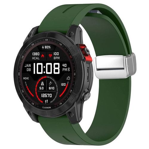 22mm 26mm 20mm Quick Fit Silicone Magnetic Watchband For Garmin Fenix 7x 7 Pro 7s X 6 6s Pro 5 5x 5s Plus Enduro 2 Gen2 Strap