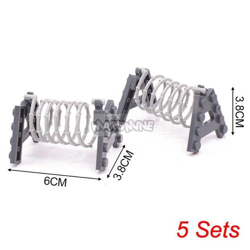Marumine Block Base Barbed Wire Net Fence Scene Accessories MOC Building Bricks Model Kit Toys for 6+