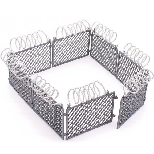 Marumine Block Base Barbed Wire Net Fence Scene Accessories MOC Building Bricks Model Kit Toys for 6+