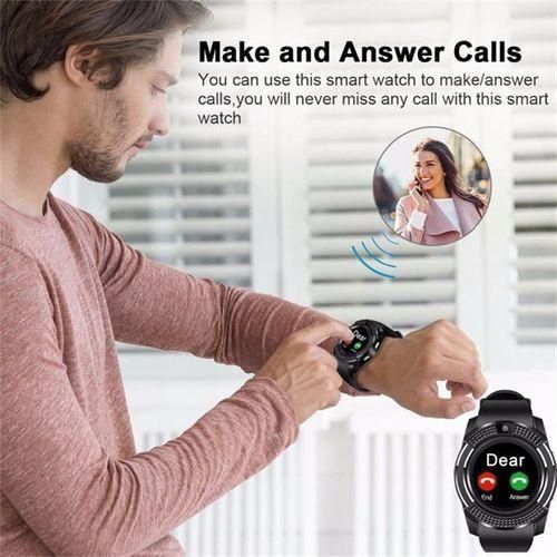 Ladies White Smart Watch V8 Bluetooth Function Watch