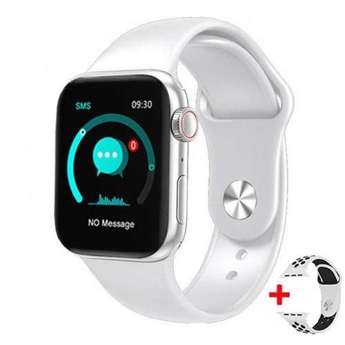 Ladies White Double Strap Smart Watch T55 Bluetooth Function Watch