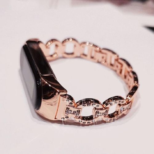 Stainless Steel Wrist Strap For Mi Band 7 6 5 4 3 Strap Replacement Diamonds Women Men For Miband Bracelet