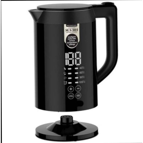 Smart/Touch Digital Electric Kettle Or Percolator For Boiling Water Fast - Black